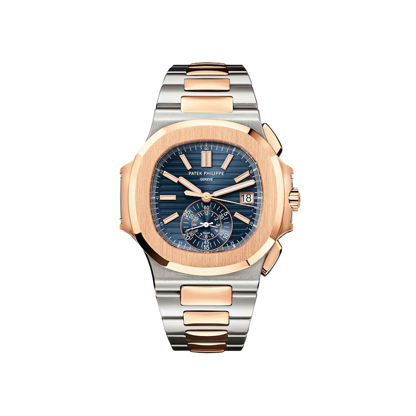 PATEK PHILIPPE NAUTILUS 2-TONE BLUE DIAL BRACELET