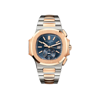 PATEK PHILIPPE NAUTILUS 2-TONE BLUE DIAL BRACELET