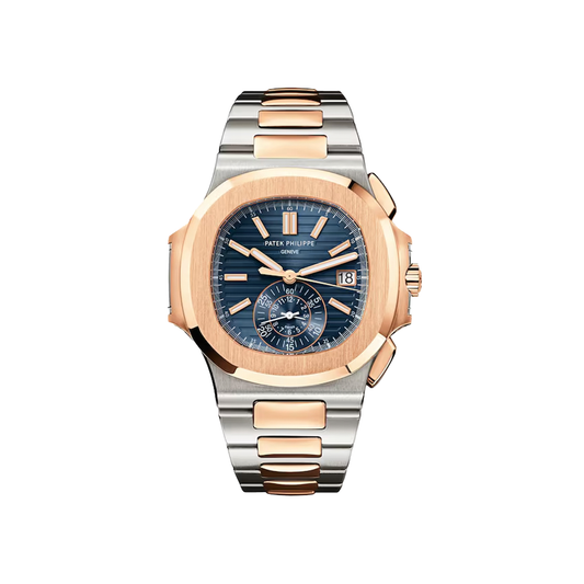 PATEK PHILIPPE NAUTILUS 2-TONE BLUE DIAL BRACELET
