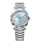 DAY-DATE II 40MM PLATINUM BLUE DIAL ROMAN MARKERS