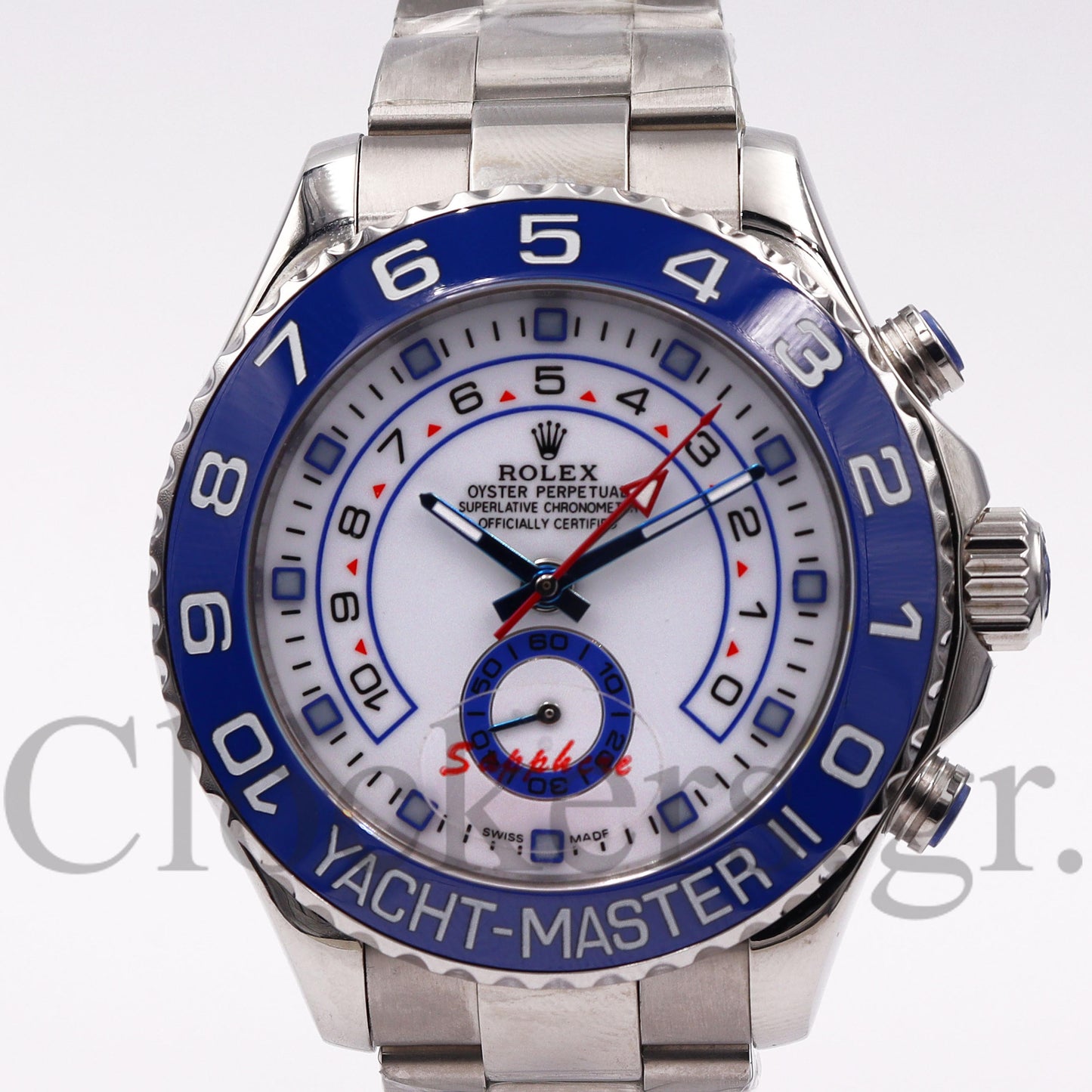 YACHT-MASTER II SS BLUE CERAMIC BEZEL 44MM