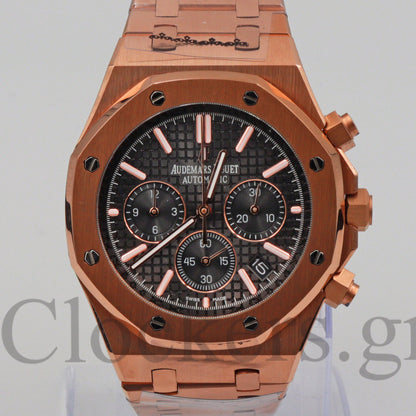 AUDEMARS PIGUET ROYAL OAK CHRONOGRAPH PINK GOLD BLACK DIAL 26239OR.OO.D821CR.