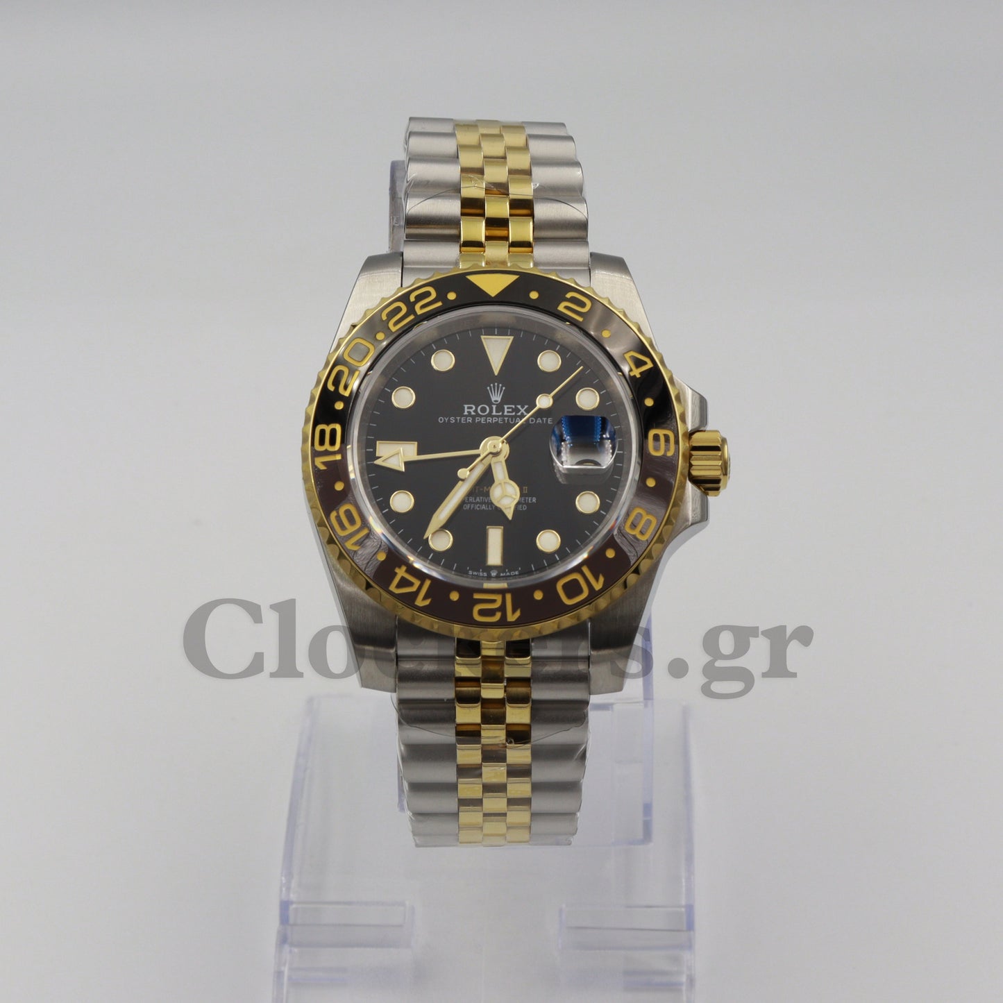 GMT-MASTER II 2-TONE GOLD BLACK DIAL CERAMIC BEZEL 40MM