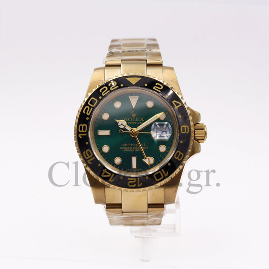 GMT-MASTER II SS GOLD GREEN CERAMIC BEZEL 40MM CLONE