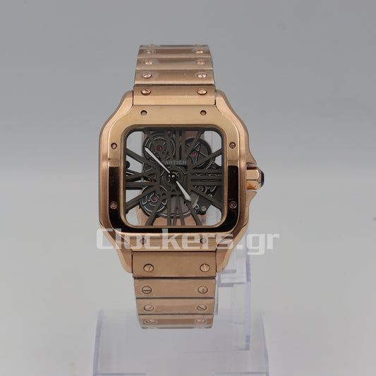 CARTIER SANTOS NEW 2023 SANTOS DE CARTIER SKELETON ROSE GOLD