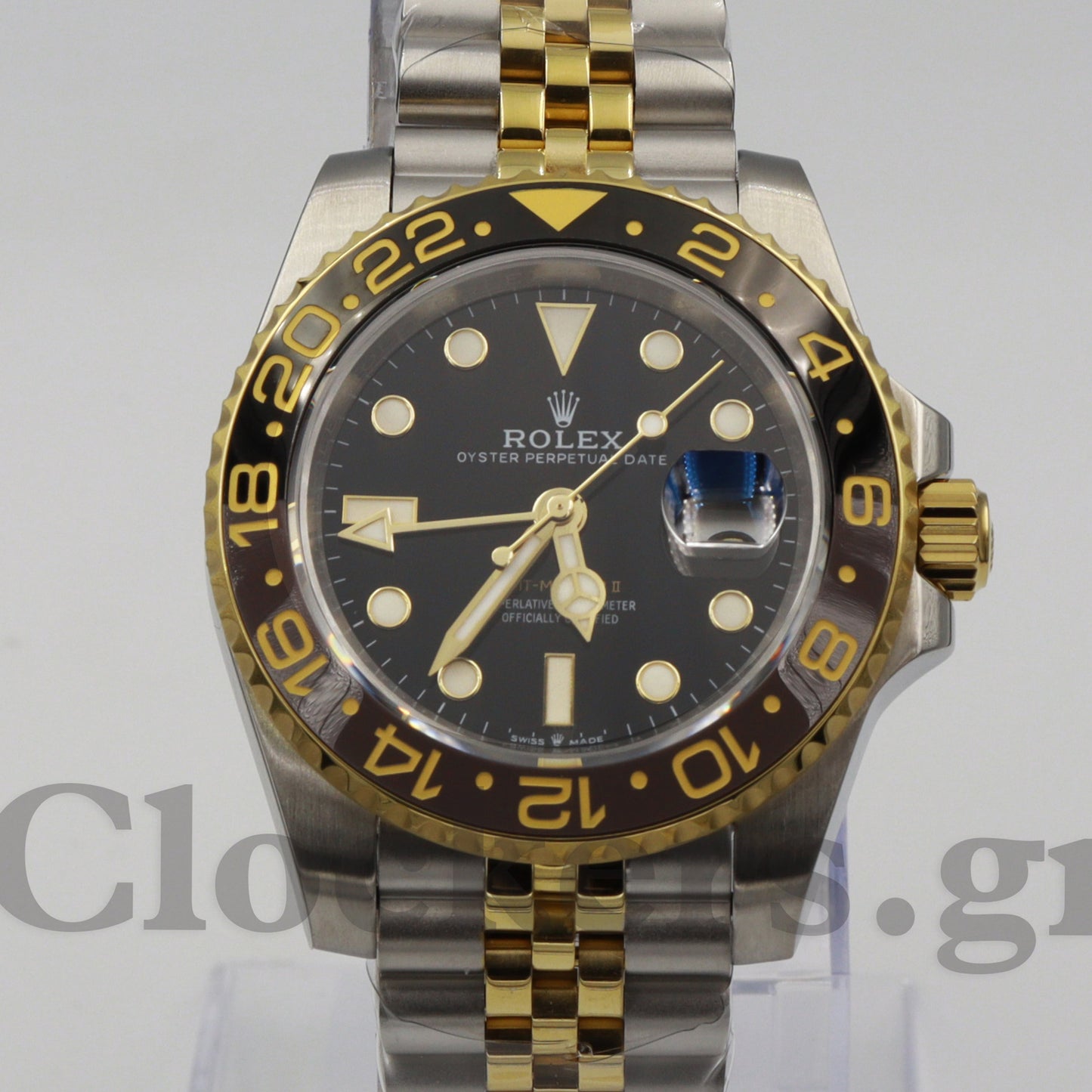 GMT-MASTER II 2-TONE GOLD BLACK DIAL CERAMIC BEZEL 40MM