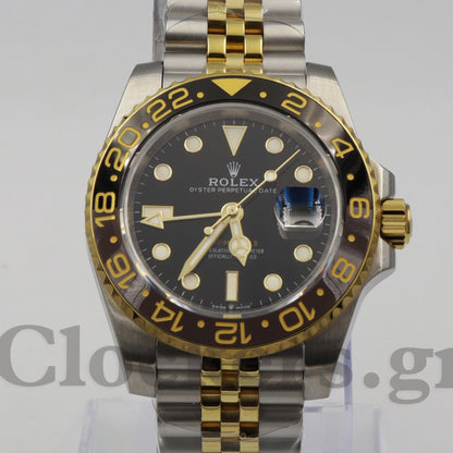 GMT-MASTER II 2-TONE GOLD BLACK DIAL CERAMIC BEZEL 40MM