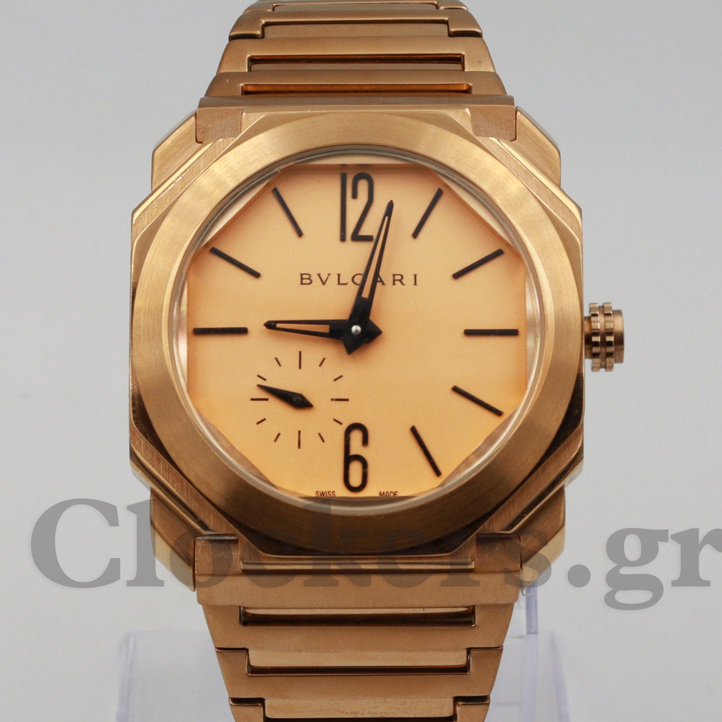 BVLGARI OCTO  EXTRA-THIN SATIN-POLISHED ROSE GOLD DIAL- ROSE GOLD BRACELET