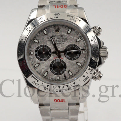 DAYT0NA 18K WHITE GOLD STEEL DIAL 40MM