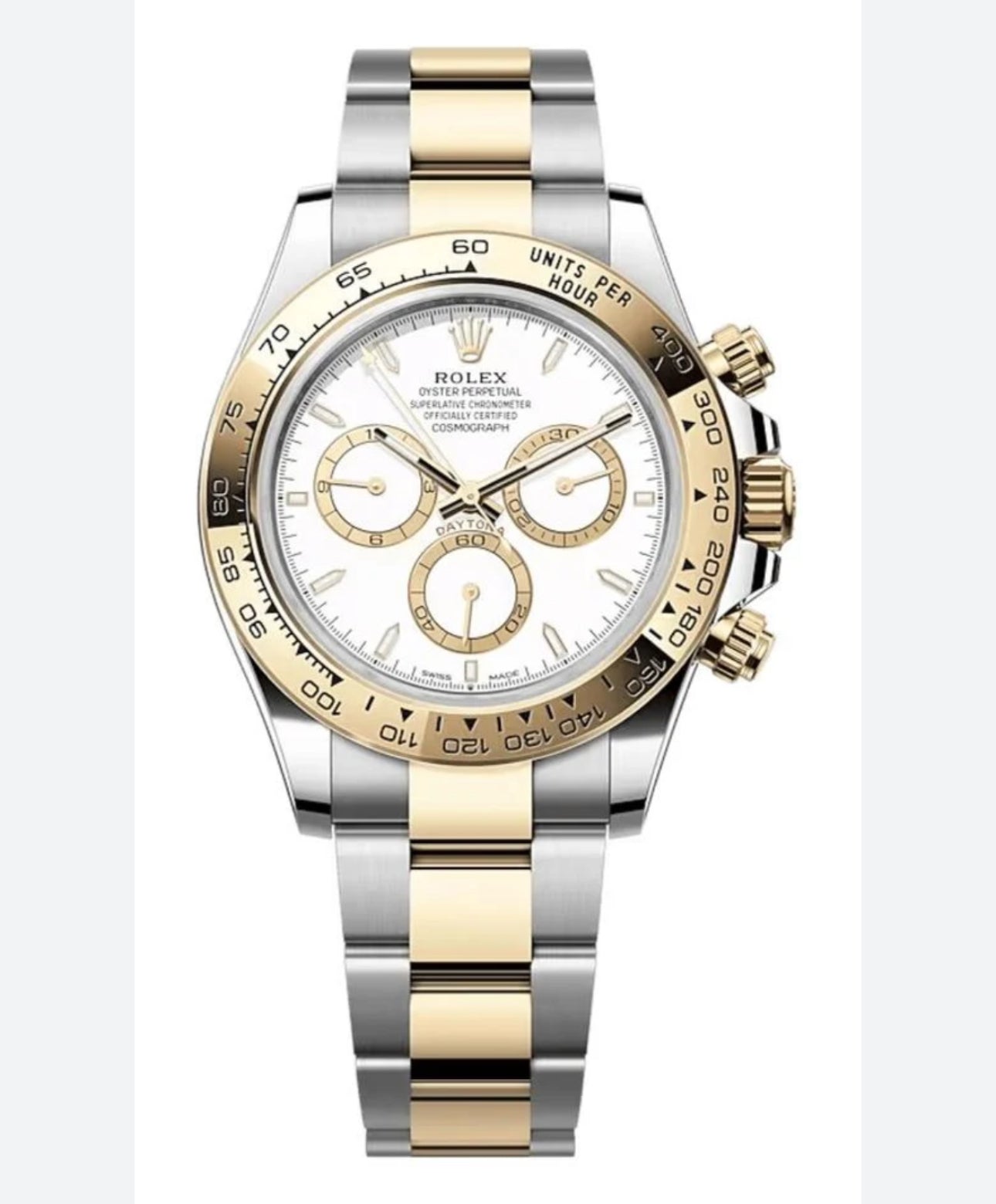 COSMOGRAPH DAYTONA 2-TONE WHITE DIAL 40MM CLONE