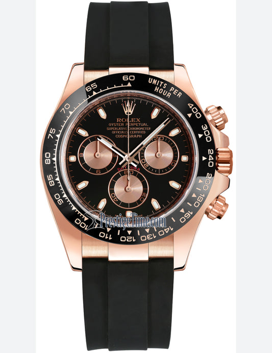 COSMOGRAPH DAYTONA ROSE  RUBBER STRAP CERAMIC BEZEL 40MM