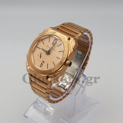 BVLGARI OCTO  EXTRA-THIN SATIN-POLISHED ROSE GOLD DIAL- ROSE GOLD BRACELET