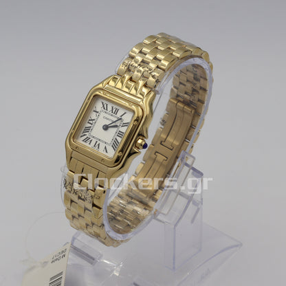 CARTIER PANTHÈRE  18K GOLD  DATE ROMAN DIAL WITH