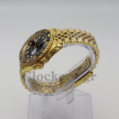ROLEX GMT-MASTER II YELLOW GOLD BLACK DIAL CERAMIC BEZEL 40MM