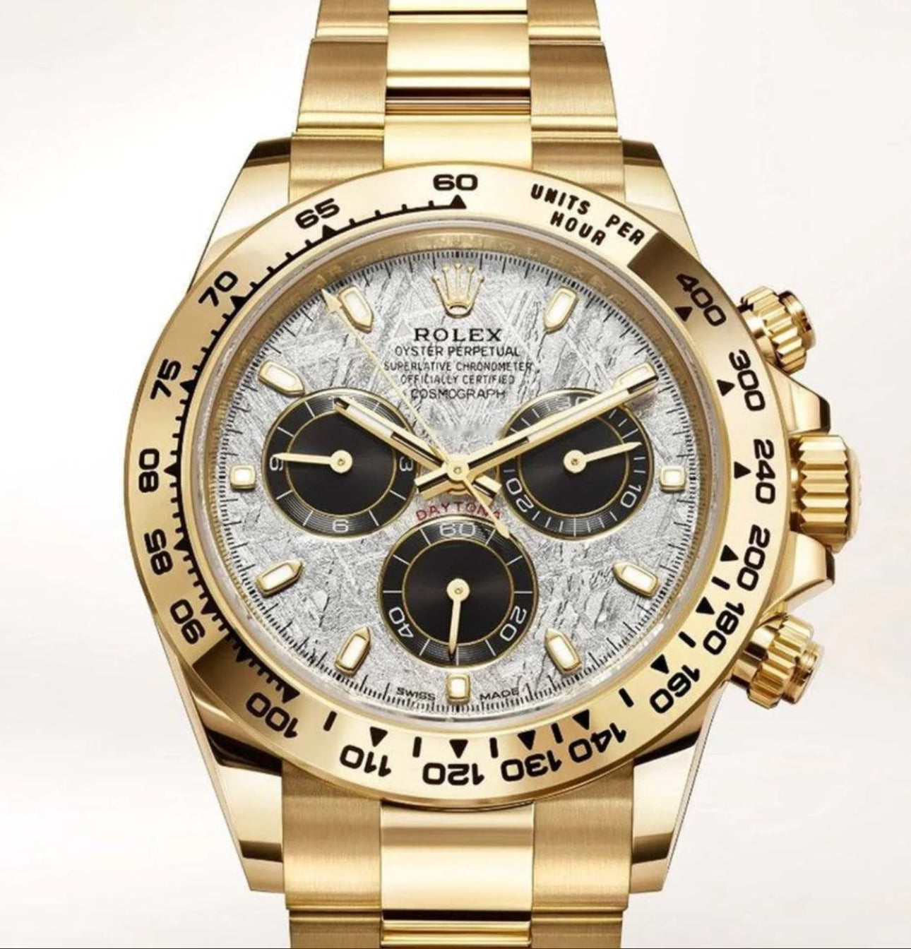 C0SM0GRAPH DAYT0NA GOLD METEORITE DIAL 40MM