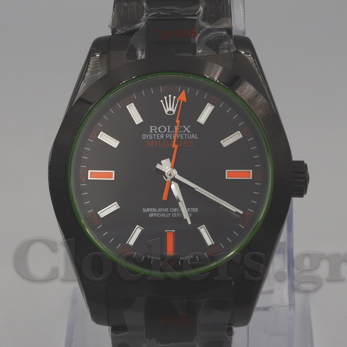MILGAUSS 116400GV – BLACK DIAL – GREEN CRYSTAL – PVD