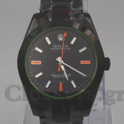 MILGAUSS 116400GV – BLACK DIAL – GREEN CRYSTAL – PVD
