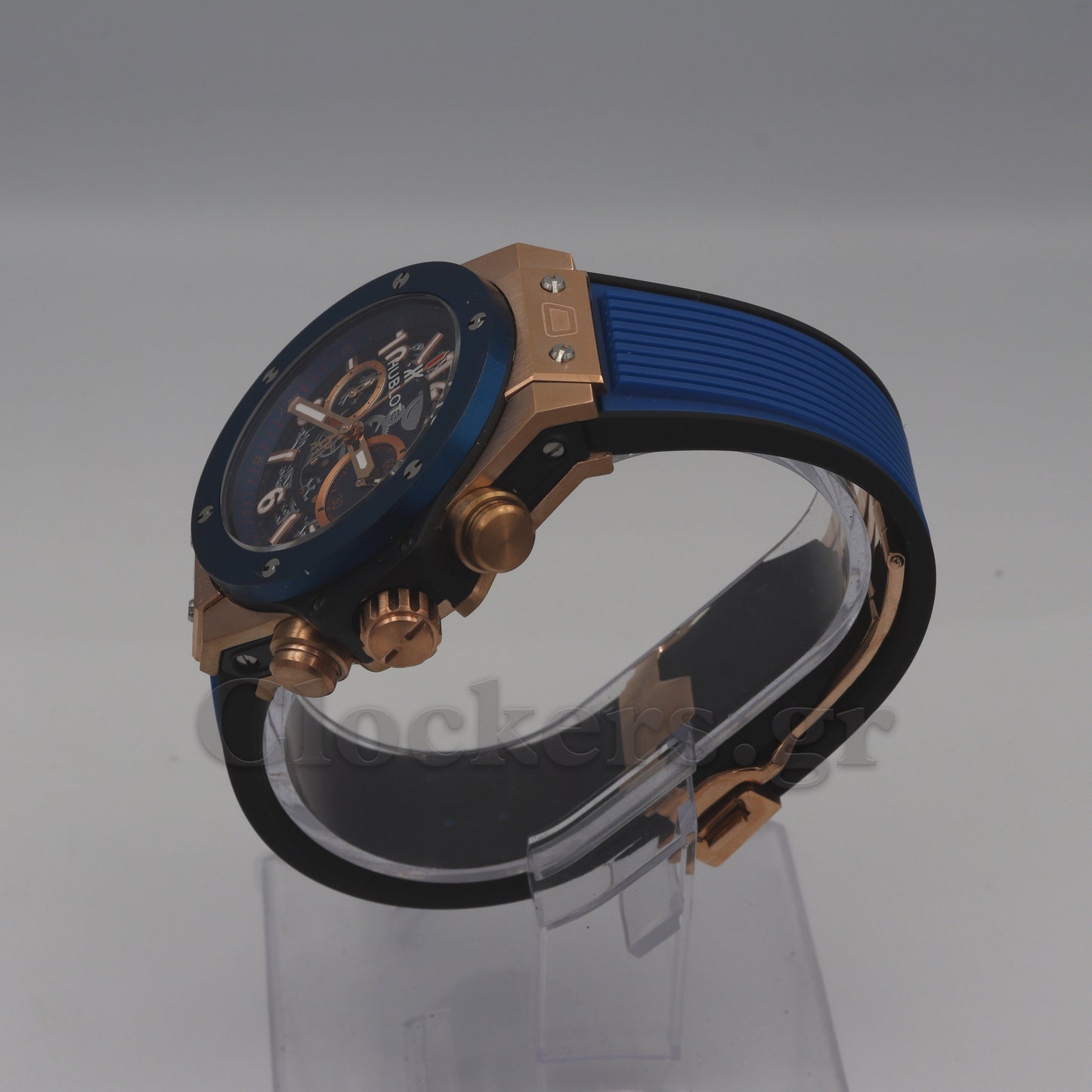 Hublot Big Bang Unico  Rose Gold - Blue Skeleton Dial - Rubber Strap