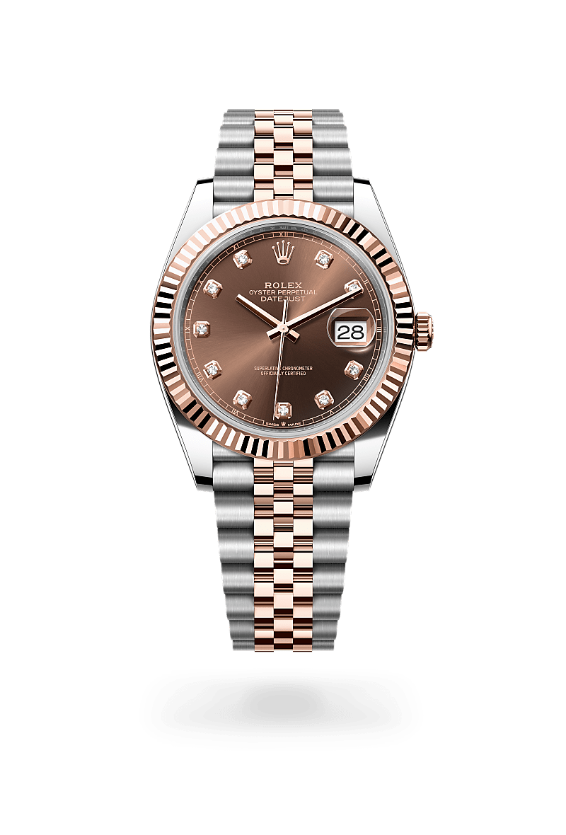 DATEJUST 36MM 2-TONE ROSE GOLD JUBILEE BRONZE  DIAL DIAMONDS  MARKERS