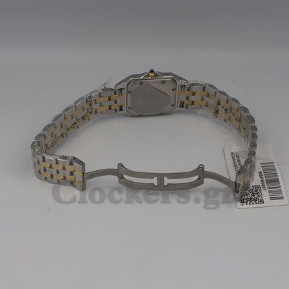 Cartier Panthère 2 Row 18k Gold Steel  Date Roman Dial with