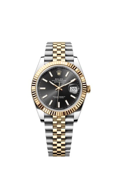 DATEJUST 36 MM 2-TONE GOLD JUBILEE BLACK DIAL STICKS MARKERS