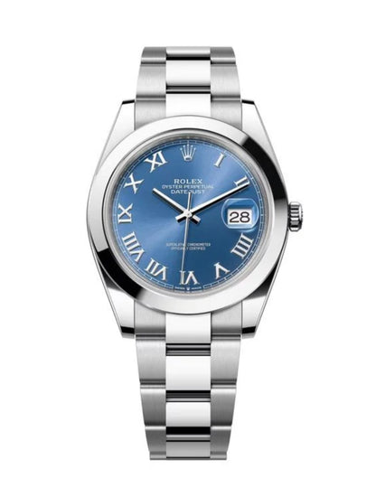 DATEJUST 41MM SS BLUE DIAL ROMAN MARKERS