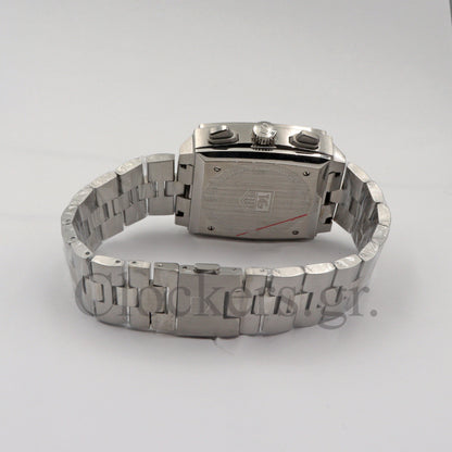TAG Heuer Monaco Automatic Chronograph Caliber 02 Blue Dial Steel  CBL2111