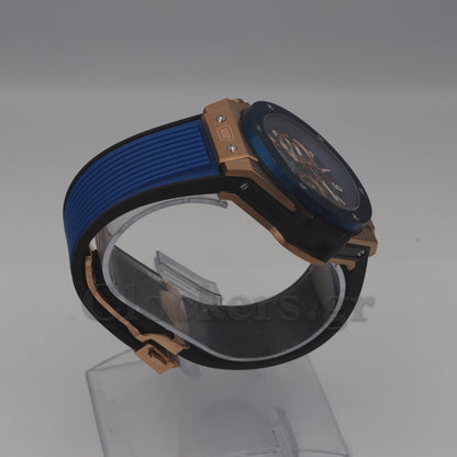 Hublot Big Bang Unico  Rose Gold - Blue Skeleton Dial - Rubber Strap