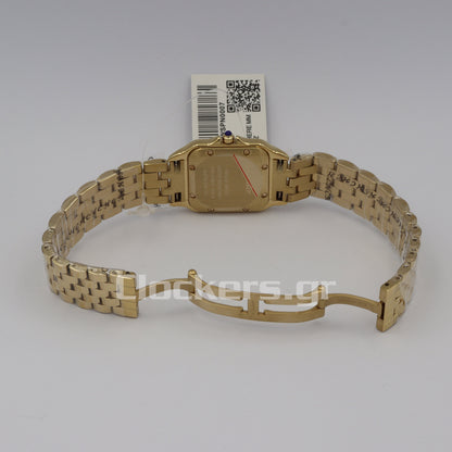 CARTIER PANTHÈRE  18K GOLD  DATE ROMAN DIAL WITH