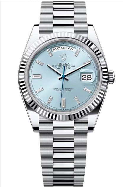 DAY-DATE 36 MM SS SKY BLUE DIAL DIAMONDS MARKERS