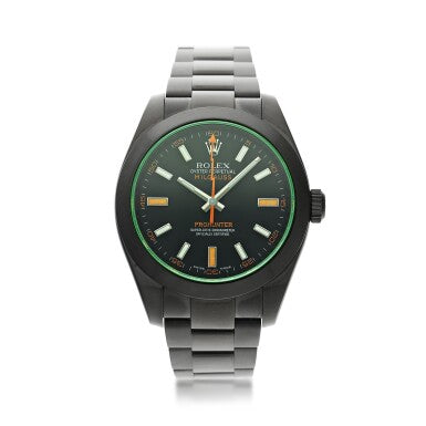 MILGAUSS 116400GV – BLACK DIAL – GREEN CRYSTAL – PVD
