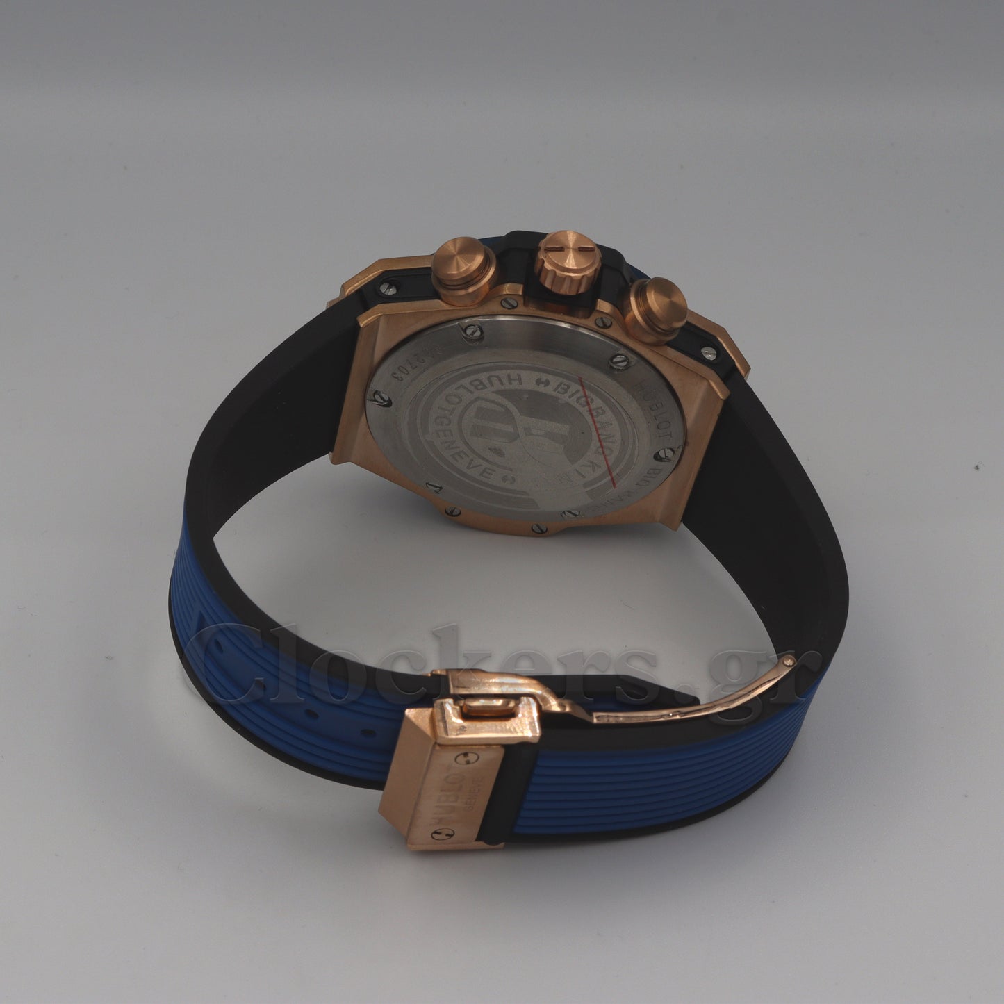Hublot Big Bang Unico  Rose Gold - Blue Skeleton Dial - Rubber Strap