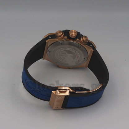 Hublot Big Bang Unico  Rose Gold - Blue Skeleton Dial - Rubber Strap
