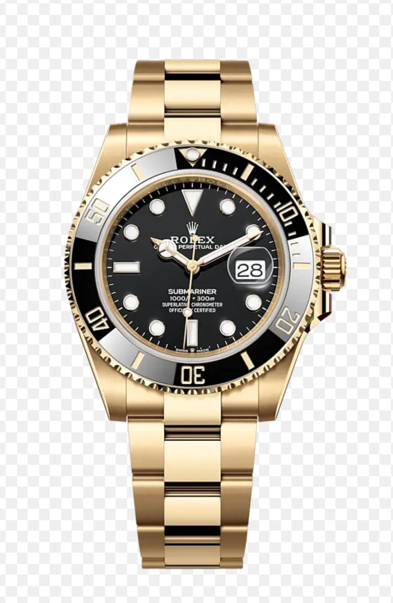 SUBMARINER GOLD BLACK DIAL CERAMIC BEZEL 40MM CLONE