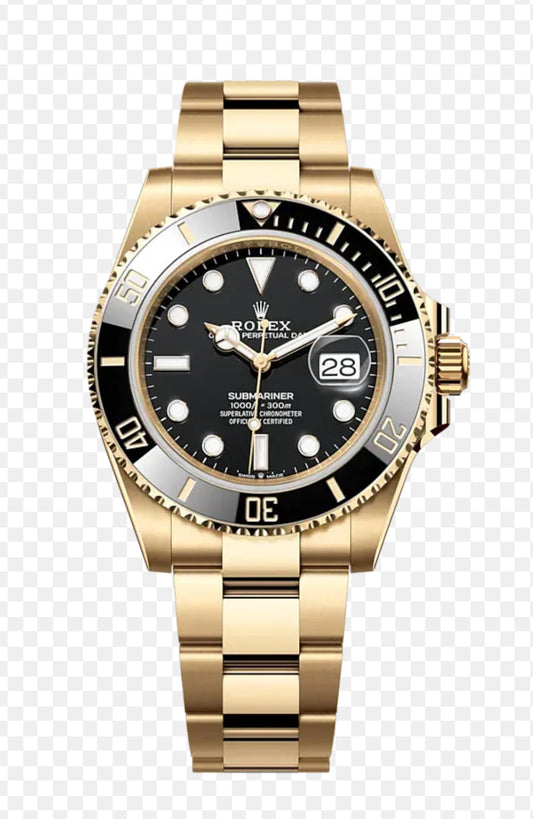 SUBMARINER GOLD BLACK DIAL CERAMIC BEZEL 40MM CLONE