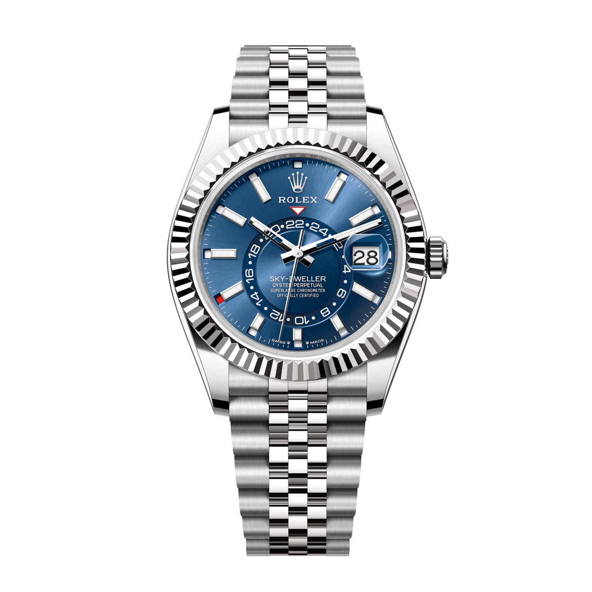 SKY-DWELLER BLUE DIAL AUTOMATIC MEN'S JUBILEE WATCH