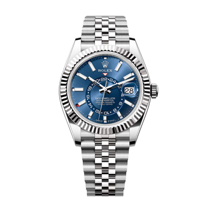 SKY-DWELLER BLUE DIAL AUTOMATIC MEN'S JUBILEE WATCH