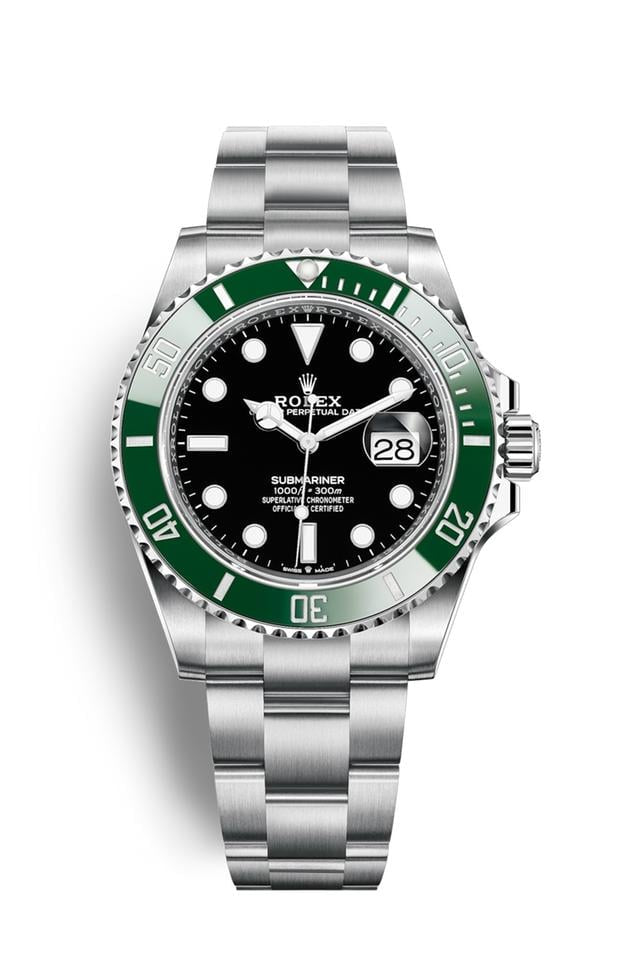 SUBMARINER SS BLACK COLLECTOR GREEN CERAMIC BEZEL 41MM CLONE