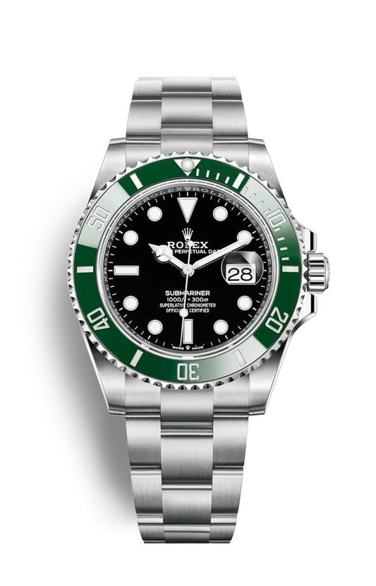 SUBMARINER SS BLACK COLLECTOR GREEN CERAMIC BEZEL 41MM CLONE