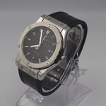 HUBLOT CLASSIC FUSION KING  WATCH - 42 MM - BLACK DIAL - SS BLACK RUBBER  STRAP