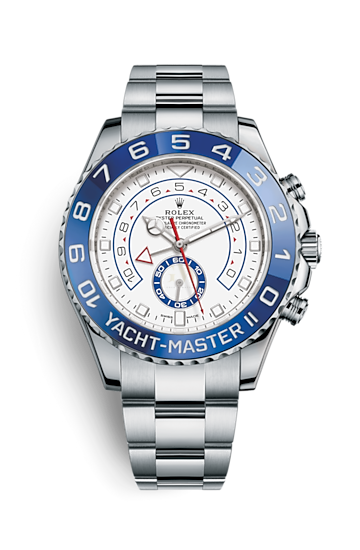 YACHT-MASTER II SS BLUE CERAMIC BEZEL 44MM