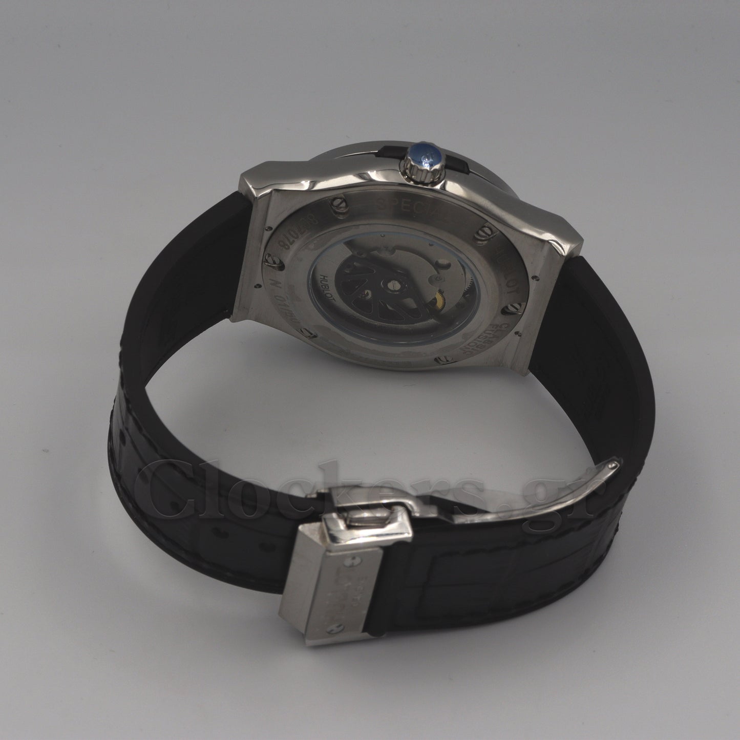 HUBLOT CLASSIC FUSION KING  WATCH - 42 MM - BLACK DIAL - SS BLACK RUBBER  STRAP
