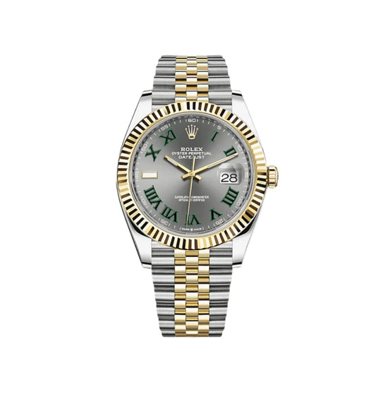 DATEJUST 41 MM 2-TONE OYSTER FLUTED GRAY ROMAN CLONE