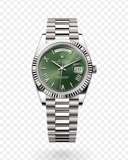 Rolex Day-Date 40 Olive White Gold New