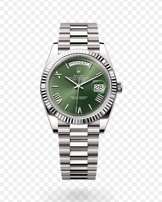 Rolex Day-Date 40 Olive White Gold New