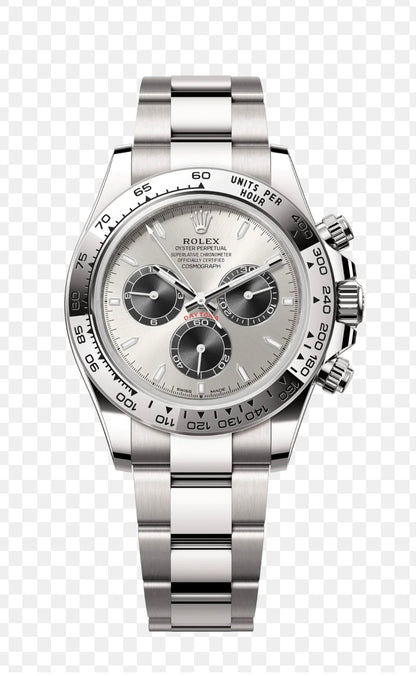 DAYTONA 18K WHITE GOLD STEEL DIAL 40MM