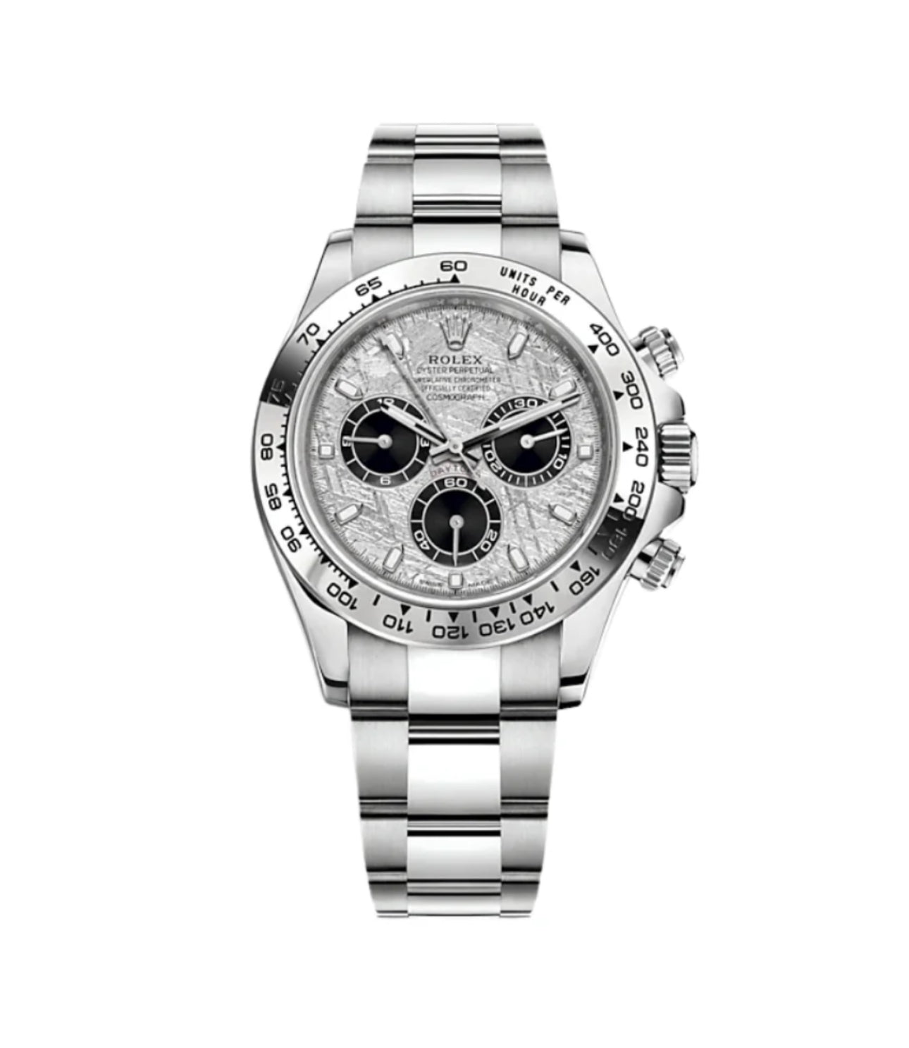 DAYT0NA 18K WHITE GOLD STEEL DIAL 40MM