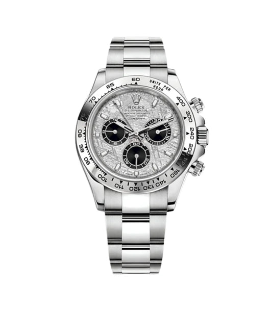 DAYT0NA 18K WHITE GOLD STEEL DIAL 40MM