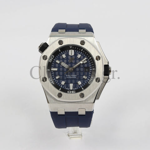 AUDEMARS PIGUET ROYAL OAK OFFSHORE DIVER 15710ST.OO.A052CA.01 BLUE INDEX STAINLESS STEEL RUBBER