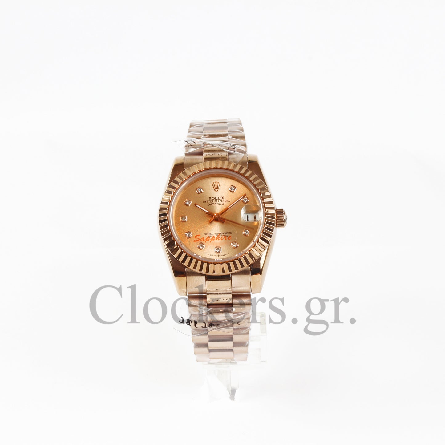 DATEJUST 31MM GOLD OYSTER  ROSE GOLD DIAL DIAMONDS MARKERS